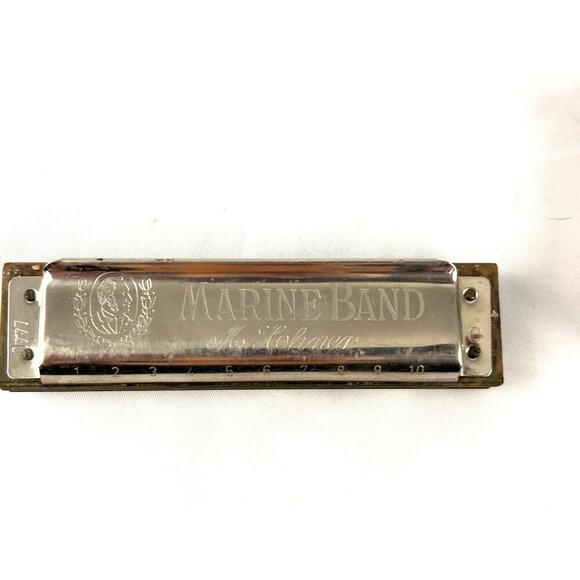 Vintage M. Hohner Marine Band Harmonica Double Reed Diatonic with Case - Picture 13 of 16